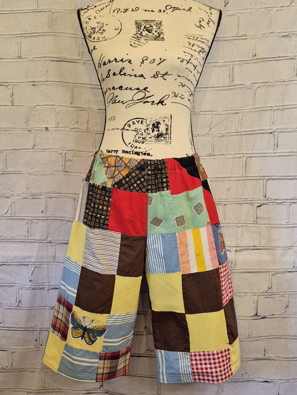 Patchwork Colorblock Knee-Length Shorts